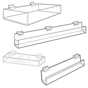 Slatwall Display Trays & Bins