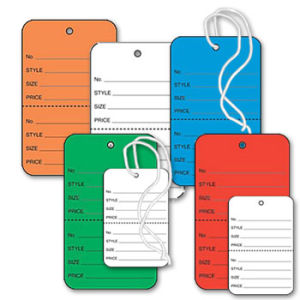 Apparel Tags Colored with Perforation