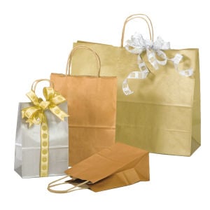 Metallic Color Paper Shopping Bags