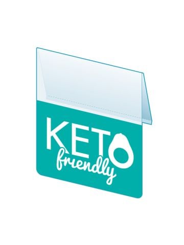 Keto Friendly Shelf Talker, 2.5"W x 1.25"H