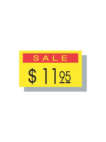 PB 1 Labels, Yellow-Red SALE