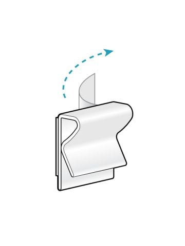 Multi-Use Adhesive, Flush Clip 1”H x 1”L, White