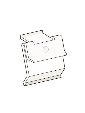 Channel Clip-In, Flush Clip with Snap 1.25” H x 1”L, Natural