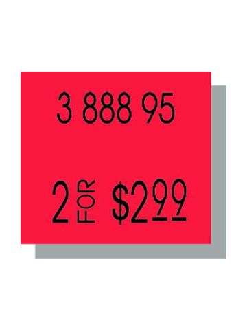 PB216 Labels, Fluorescent Red