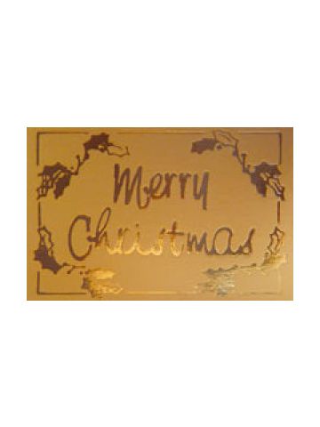 Holiday Gift Enclosure Card, Gold on Gold