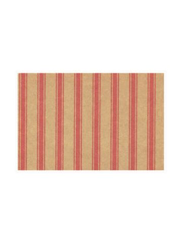 Everyday Gift Enclosure Card, Ticking Stripe on Kraft - Red