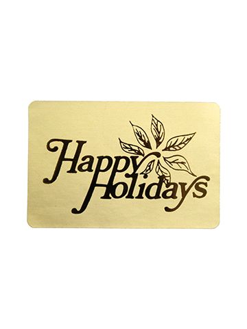 Happy Holidays - Gold, Gift Labels