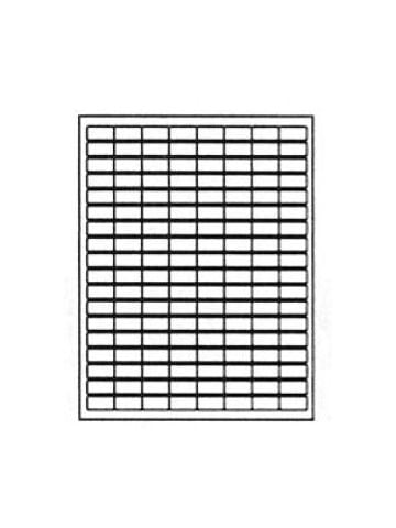 1" x 1/2", White, Paper Laser Labels