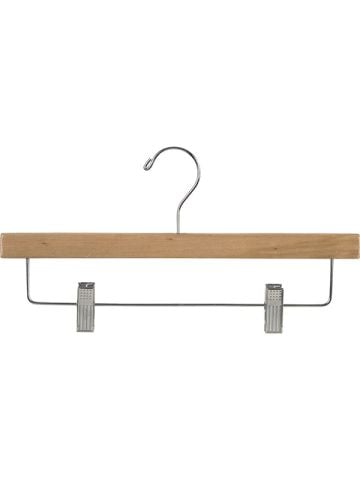 14" Natural Finish, Wood Pant and Skirts Hangers