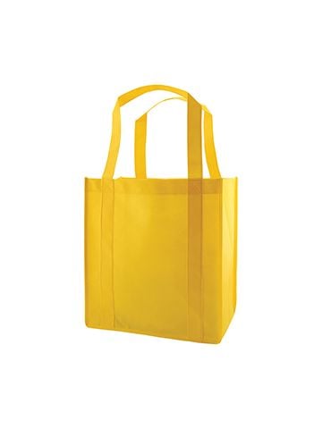 Reusable Grocery Bags, 12" x 8" x 13", Yellow