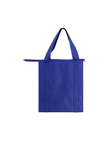 Insulated Reusable Grocery Bags, 13" x 10" x 15" x 10", Royal Blue