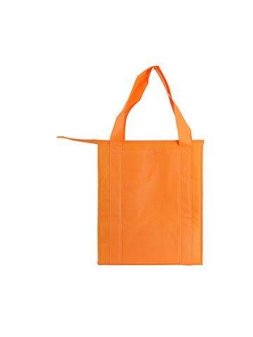 Insulated Reusable Grocery Bags, 13" x 10" x 15" x 10", Orange
