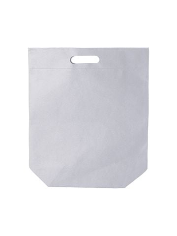 Die cut Reusable shopping bags, 12" x 15", White