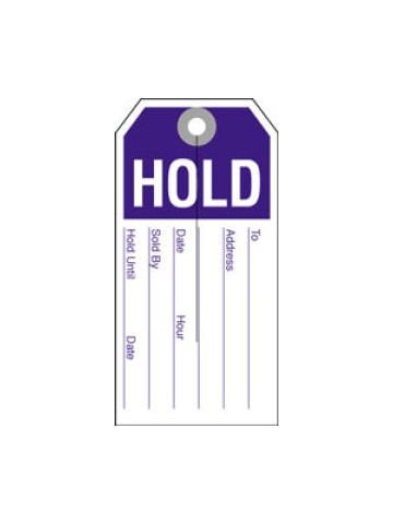 HOLD Tag, 2-3/8" x 4-3/4"