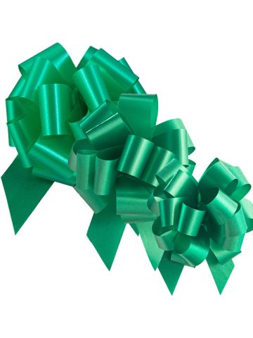 Italian Pom Style Pull Bows, Emerald