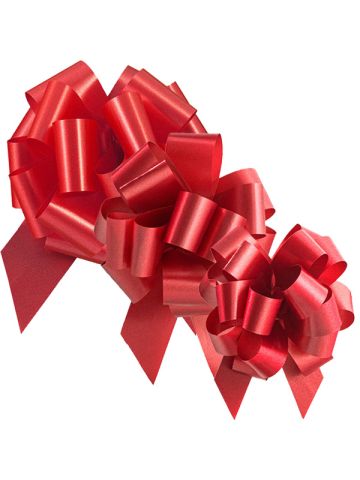 Italian Pom Style Pull Bows, Red