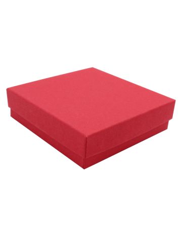 Red Kraft Jewelry Boxes, 3-1/2" x 3-1/2" x 7/8"
