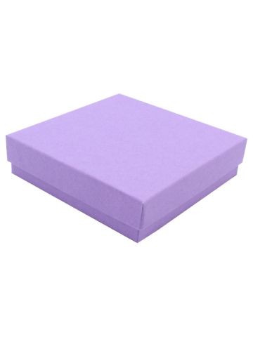 Purple Kraft Jewelry Boxes, 3-1/2" x 3-1/2" x 7/8"