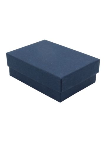 Navy Blue Kraft Jewelry Boxes, 3" x 2-1/8" x 1"