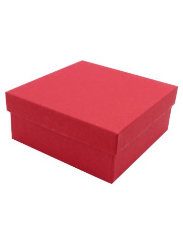 Red Kraft Jewelry Boxes, 3-1/2" x 3-1/2" x 1-1/2"