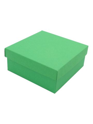 Green Kraft Jewelry Boxes, 3-1/2" x 3-1/2" x 1-1/2"