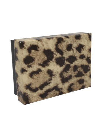 Leopard Patterned Jewelry Boxes, 3" x 2" x 1"