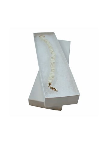White Swirl Jewelry Boxes, 8" x 2" x 7/8"