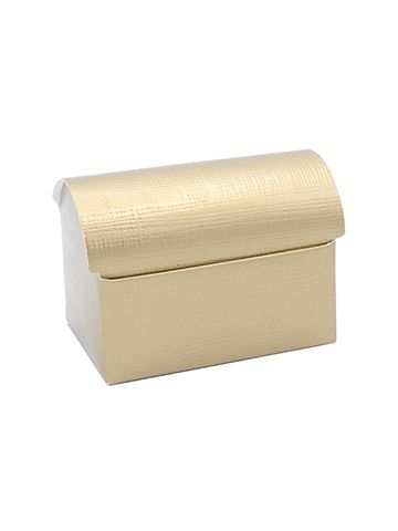 Tresure Chest, Matte Gold Linen Gift Box