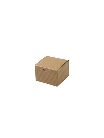 Kraft Folding Gift Boxes, 3" x 3" x 2"
