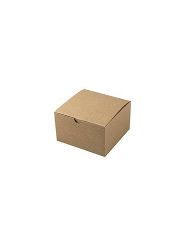 Kraft Folding Gift Boxes, 5" x 5" x 3"
