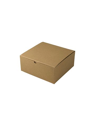 Kraft Folding Gift Boxes, 8" x 8" x 3.5"