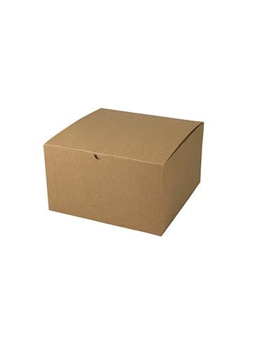 Kraft Folding Gift Boxes, 10" x 10" x 6"