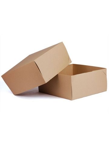 Kraft Folding Gift Boxes, 5" x 5" x 3"