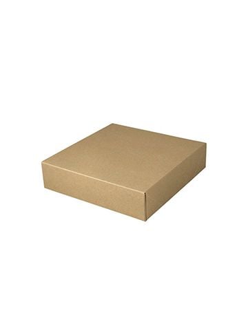 Kraft Folding Gift Boxes, 6.5" x 6.5" x 1.5"