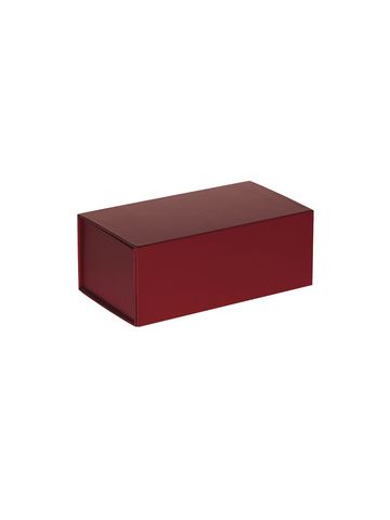 Gift Box Magnet Closure Metallic Red Matte, 7" x 2.75" x 4"