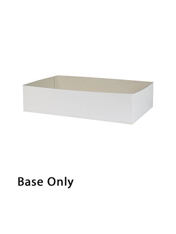 13" x 8" x 3", White Base, Hi Wall 2 Piece Gift Box