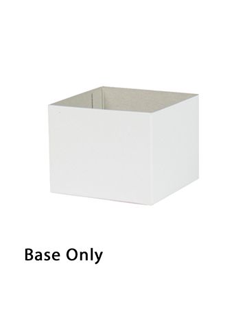 4" x 4" x 3", White Base, Hi Wall 2 Piece Gift Box