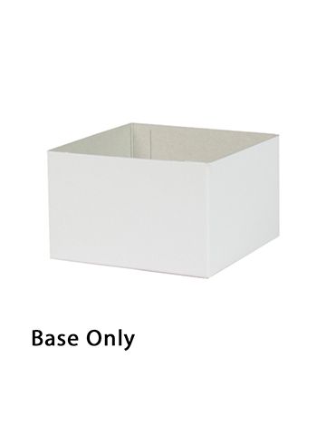 5" x 5" x 3", White Base, Hi Wall 2 Piece Gift Box