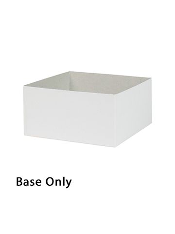 6" x 6" x 3", White Base, Hi Wall 2 Piece Gift Box
