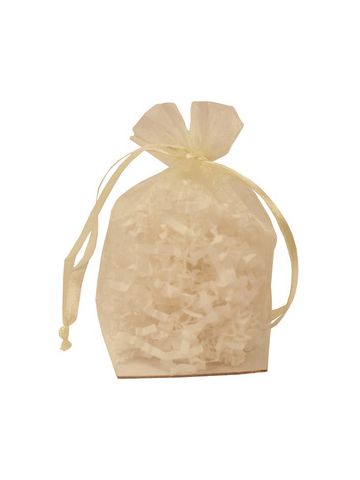 Gusseted Organza Bags, Ivory, 4" x 6"