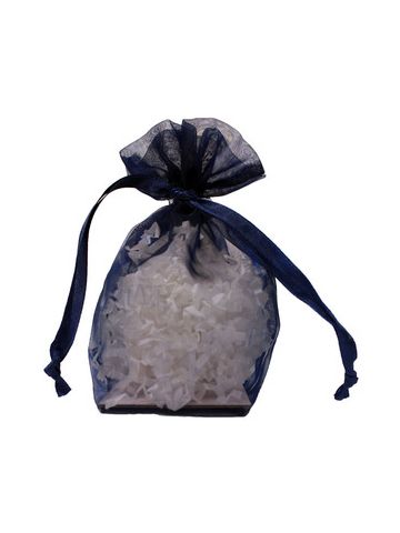 Gusseted Organza Bags, Navy, 4" x 6"