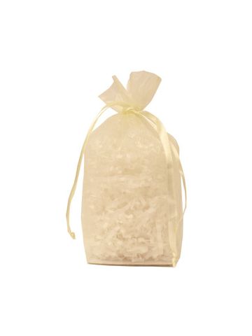 Gusseted Organza Bags, Ivory, 5" x 8"