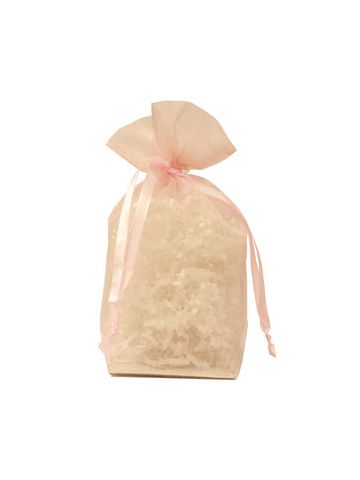 Gusseted Organza Bags, Light Pink, 5" x 8"