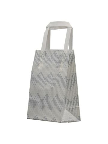Chevron, Pattern Frosted Shoppers with Handles, 5" x 3" x 8" x 3"