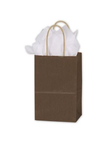 Espresso, Recycled Paper Shopping Bags