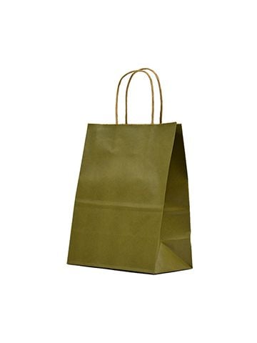 Olive, Recycled Paper Shopping Bags