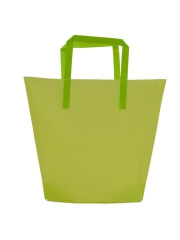 Lime, Medium Frosted Trapezoid Shaped Bags
