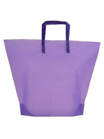 Purple , Large Frosted Trapezoid Shaped Bags