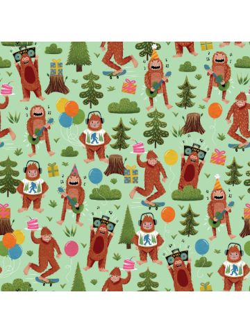 Bigfoot Party, Kids Gift Wrap