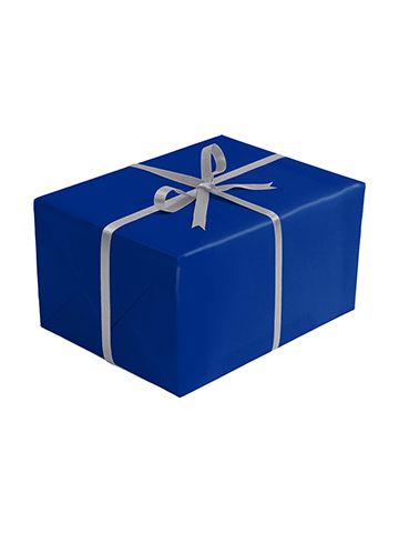Double Sided Gift Wrap, Royal & Silver Kraft